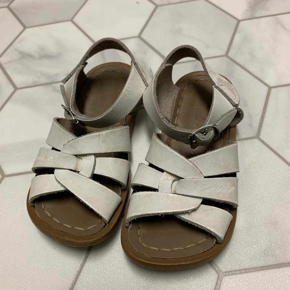 White Saltwater Sandals